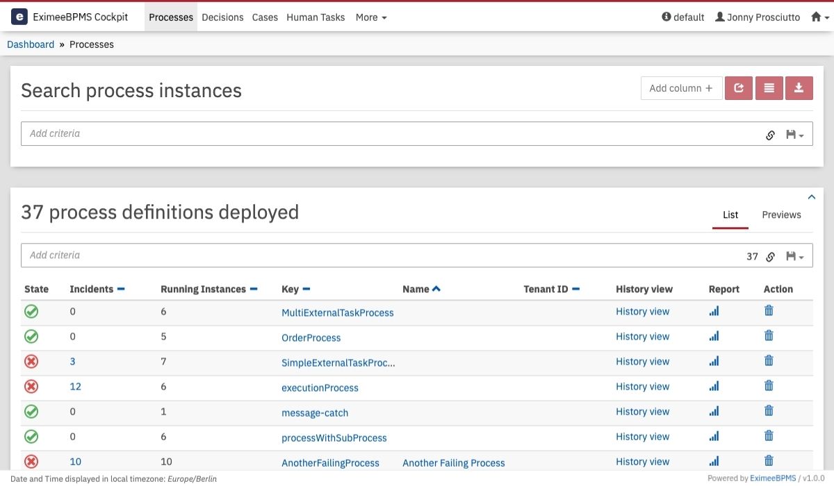 Deployed Processes