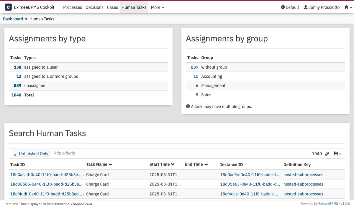 Open Task Dashboard