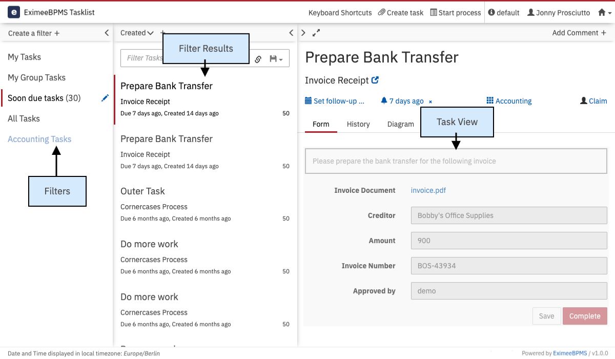 Tasklist Dashboard