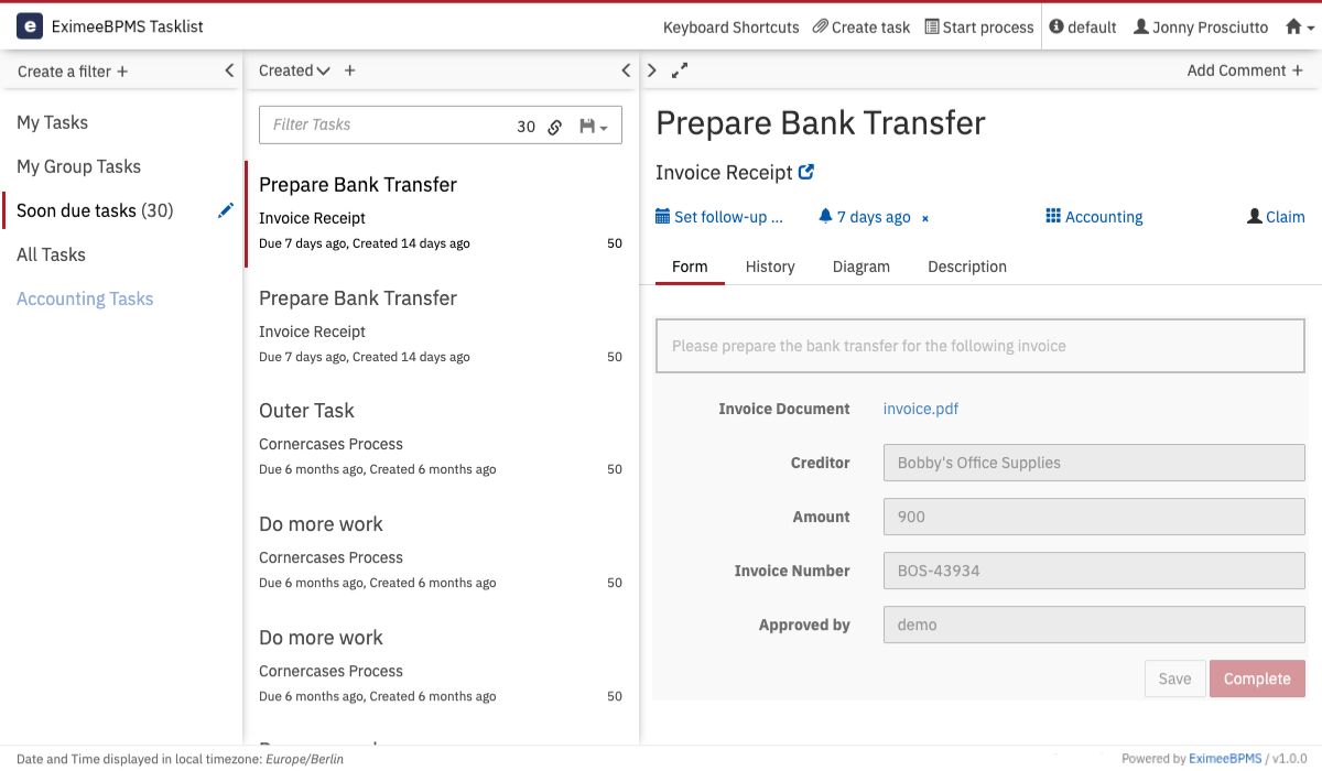 Tasklist Dashboard